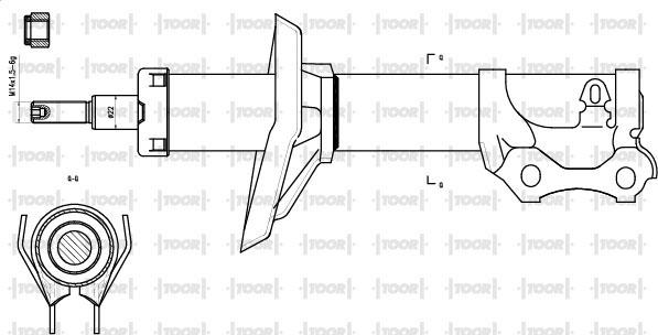 TOOR SG12710 - Ammortizzatore autozon.pro