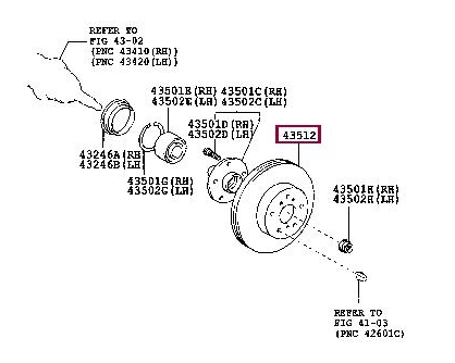 TOYOTA 43512 08040 - Discofreno autozon.pro