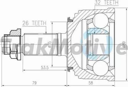 TrakMotive 40-0002 - Kit giunti, Semiasse autozon.pro