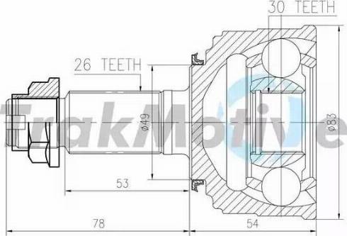 TrakMotive 40-0177 - Kit giunti, Semiasse autozon.pro