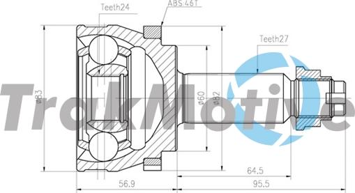 TrakMotive 40-0836 - Kit giunti, Semiasse autozon.pro