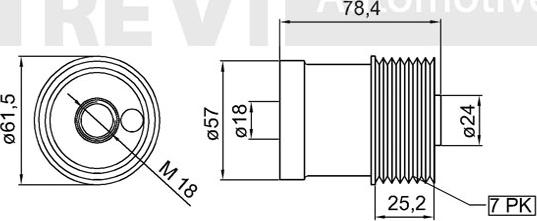 Trevi Automotive AP1096 - Puleggia cinghia, Alternatore autozon.pro