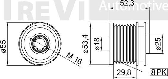 Trevi Automotive AP1091 - Puleggia cinghia, Alternatore autozon.pro