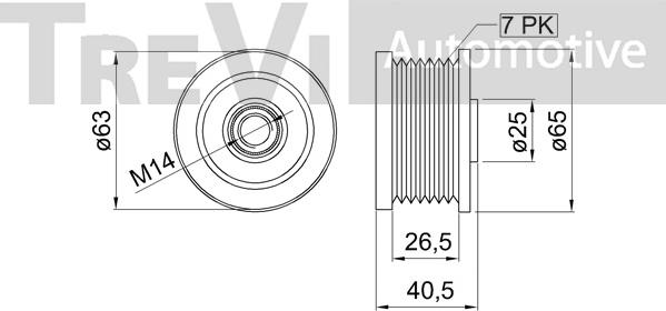 Trevi Automotive AP1044 - Puleggia cinghia, Alternatore autozon.pro