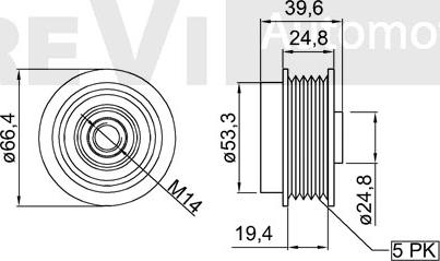 Trevi Automotive AP1046 - Puleggia cinghia, Alternatore autozon.pro