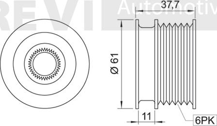 Trevi Automotive AP1003 - Puleggia cinghia, Alternatore autozon.pro