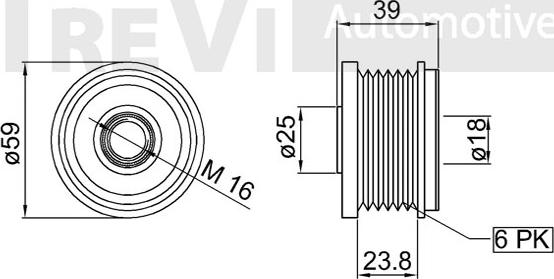 Trevi Automotive AP1082 - Puleggia cinghia, Alternatore autozon.pro