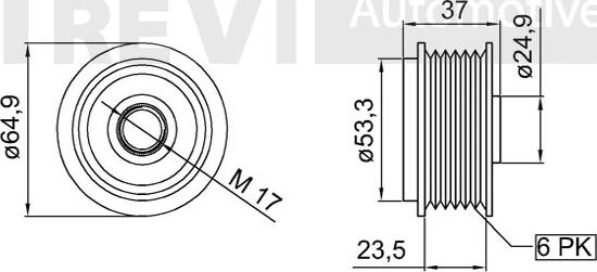 Trevi Automotive AP1149 - Puleggia cinghia, Alternatore autozon.pro