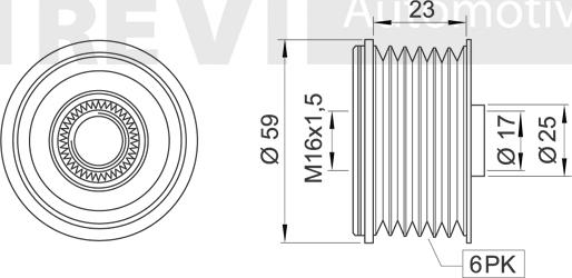 Trevi Automotive AP1168 - Puleggia cinghia, Alternatore autozon.pro