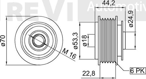 Trevi Automotive AP1104 - Puleggia cinghia, Alternatore autozon.pro