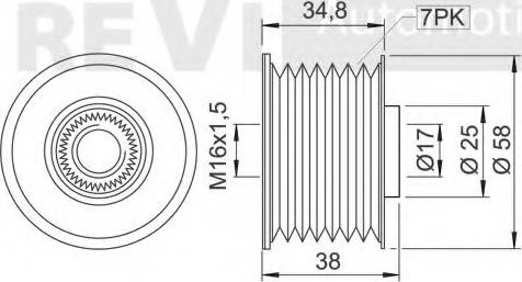 Trevi Automotive AP1183 - Puleggia cinghia, Alternatore autozon.pro