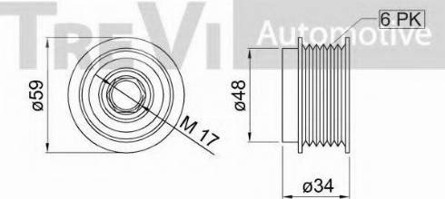 Trevi Automotive AP1207 - Puleggia cinghia, Alternatore autozon.pro