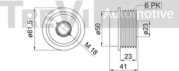 Trevi Automotive AP1210 - Puleggia cinghia, Alternatore autozon.pro