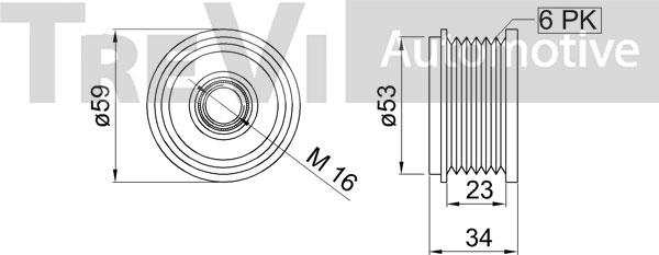 Trevi Automotive AP1218 - Puleggia cinghia, Alternatore autozon.pro