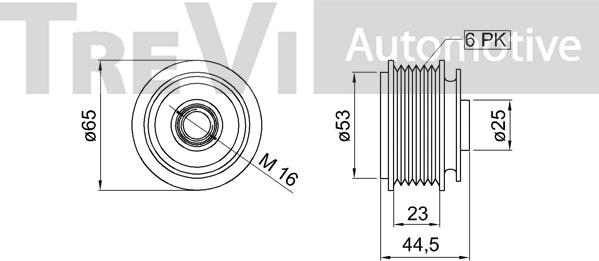 Trevi Automotive AP1227 - Puleggia cinghia, Alternatore autozon.pro