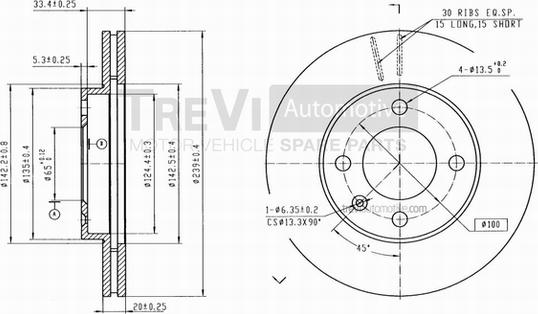 Trevi Automotive BD1092 - Discofreno autozon.pro