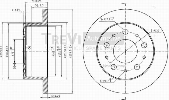 Trevi Automotive BD1042 - Discofreno autozon.pro