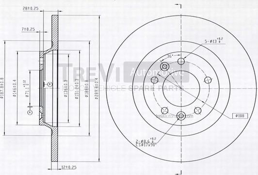 Trevi Automotive BD1047 - Discofreno autozon.pro