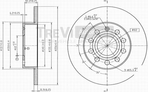 Trevi Automotive BD1056 - Discofreno autozon.pro