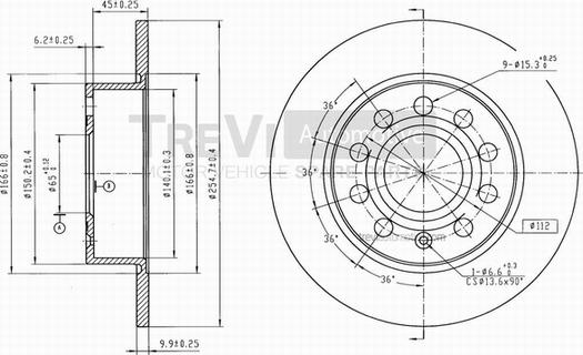 Trevi Automotive BD1057 - Discofreno autozon.pro