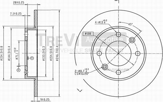 Trevi Automotive BD1063 - Discofreno autozon.pro