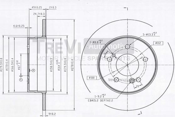 Trevi Automotive BD1019 - Discofreno autozon.pro