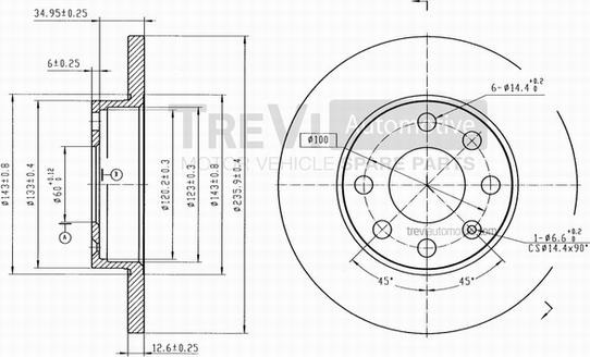 Trevi Automotive BD1011 - Discofreno autozon.pro