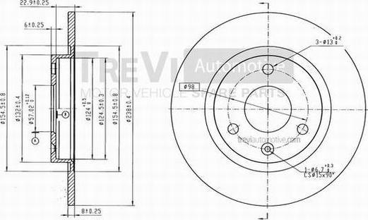 Trevi Automotive BD1012 - Discofreno autozon.pro