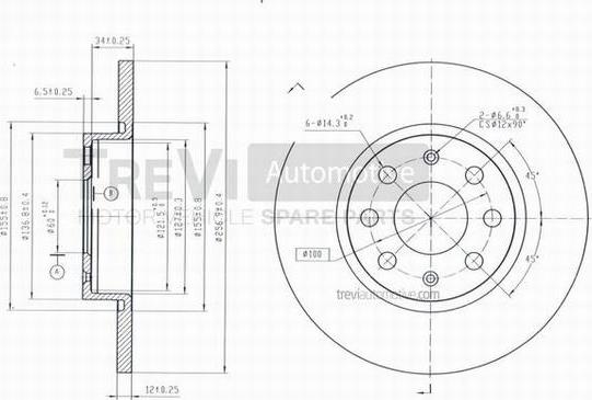 Trevi Automotive BD1017 - Discofreno autozon.pro