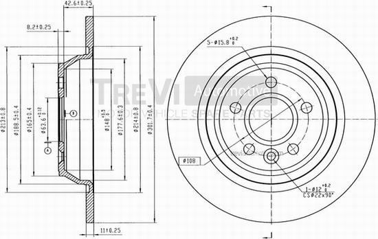 Trevi Automotive BD1080 - Discofreno autozon.pro