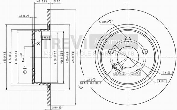 Trevi Automotive BD1081 - Discofreno autozon.pro