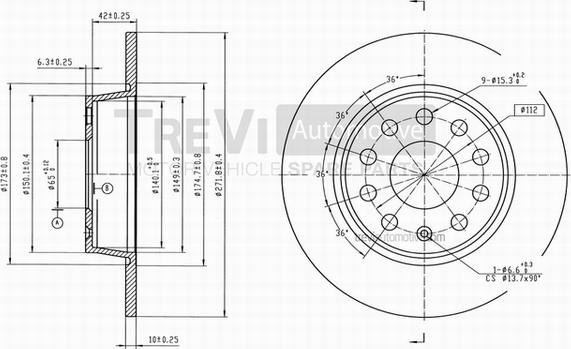 Trevi Automotive BD1088 - Discofreno autozon.pro