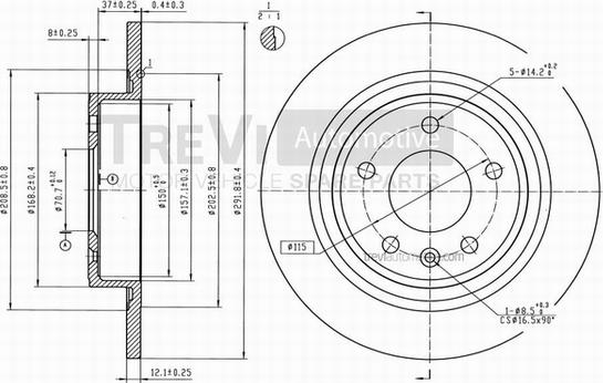 Trevi Automotive BD1087 - Discofreno autozon.pro