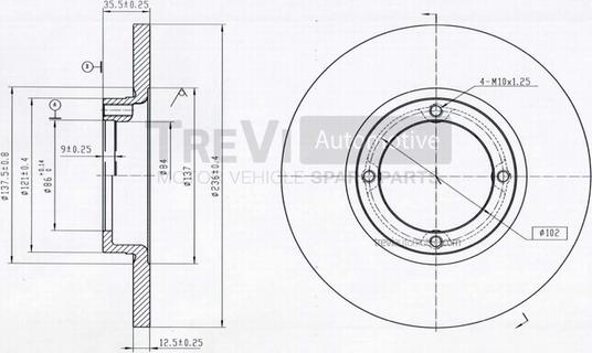 Trevi Automotive BD1036 - Discofreno autozon.pro