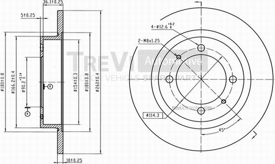 Trevi Automotive BD1028 - Discofreno autozon.pro