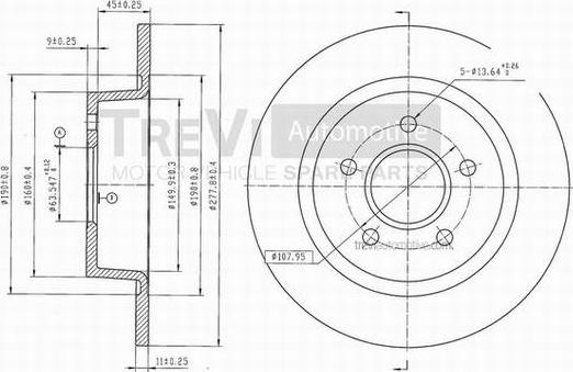 Trevi Automotive BD1075 - Discofreno autozon.pro