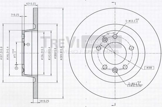 Trevi Automotive BD1076 - Discofreno autozon.pro