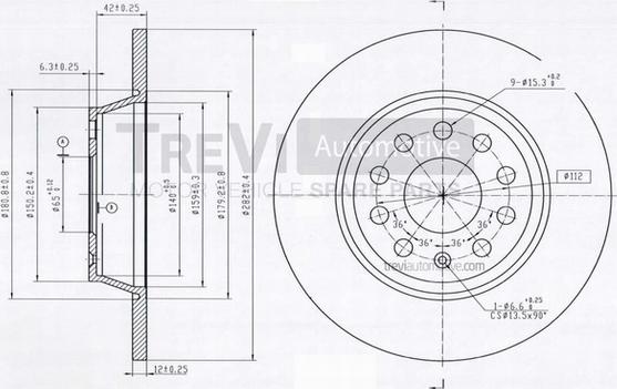 Trevi Automotive BD1073 - Discofreno autozon.pro