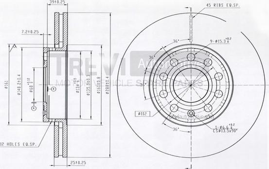 Trevi Automotive BD1102 - Discofreno autozon.pro