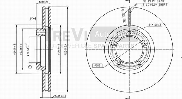 Trevi Automotive BD1113 - Discofreno autozon.pro