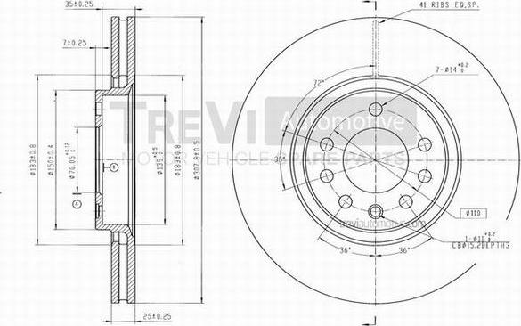 Trevi Automotive BD1180 - Discofreno autozon.pro