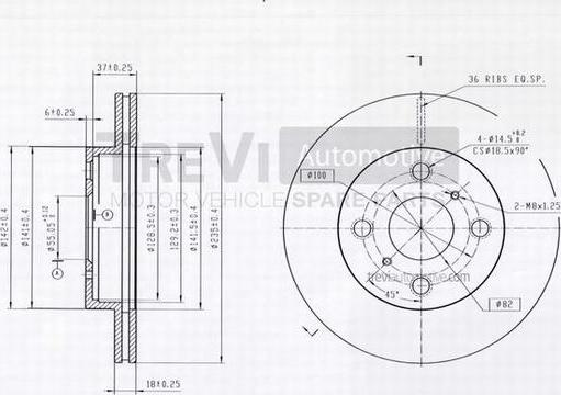 Trevi Automotive BD1130 - Discofreno autozon.pro