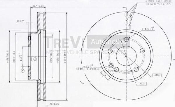 Trevi Automotive BD1138 - Discofreno autozon.pro