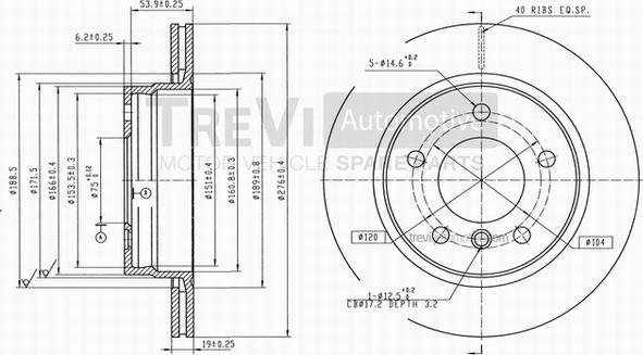 Trevi Automotive BD1128 - Discofreno autozon.pro