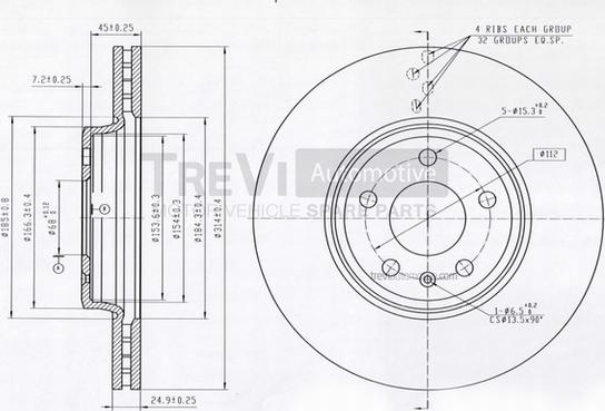 Trevi Automotive BD1241 - Discofreno autozon.pro