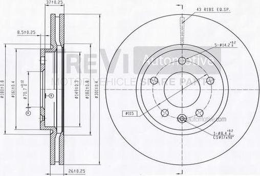 Trevi Automotive BD1255 - Discofreno autozon.pro