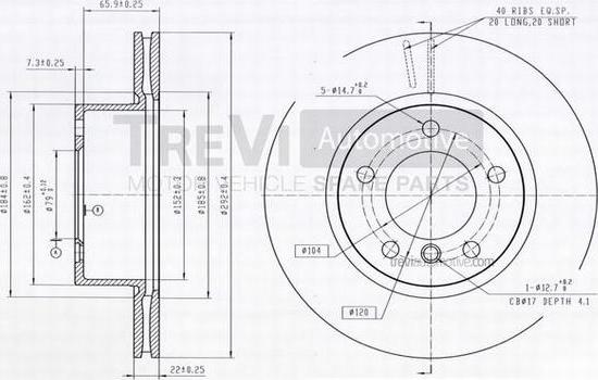 Trevi Automotive BD1201 - Discofreno autozon.pro