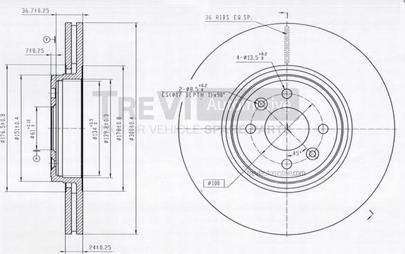 Trevi Automotive BD1208 - Discofreno autozon.pro