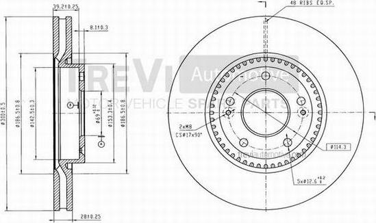 Trevi Automotive BD1230 - Discofreno autozon.pro