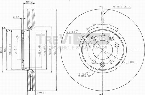 Trevi Automotive BD1225 - Discofreno autozon.pro